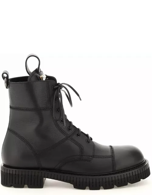 Dolce & Gabbana Leather Lace Up Boot