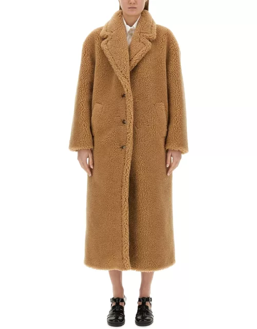 moschino jeans furry effect coat