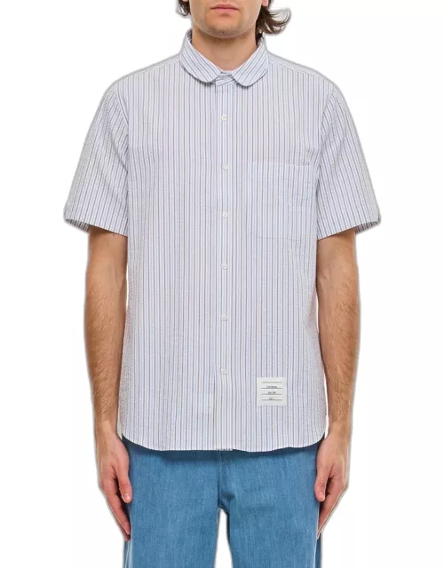 Thom Browne Round Collar Cotton Shirt Sky blue