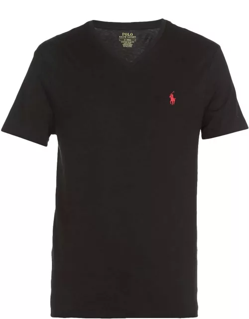 Polo Ralph Lauren Logo Embroidered V-neck T-shirt