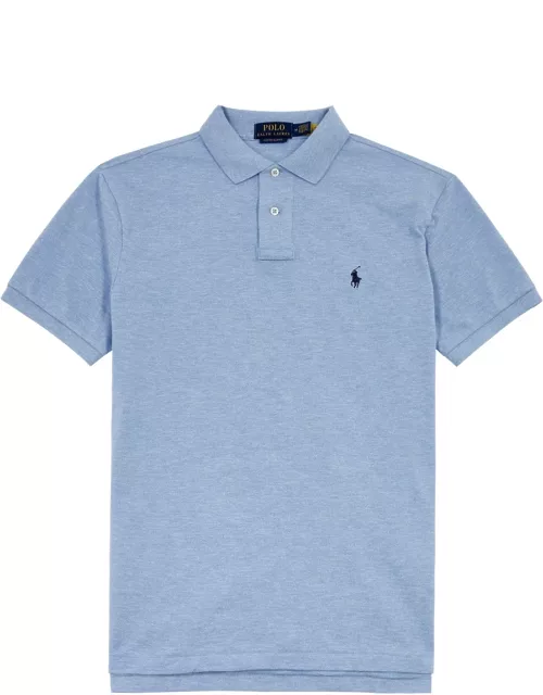 Polo Ralph Lauren Logo-embroidered Piqué Cotton Polo Shirt - Blue