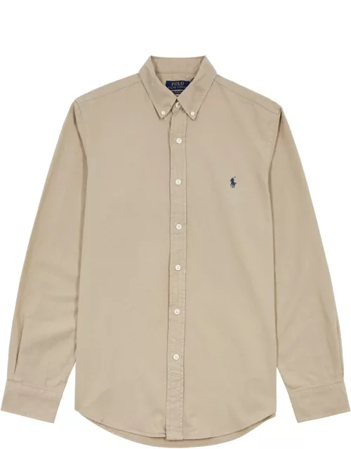 Polo Ralph Lauren Logo-embroidered Cotton Oxford Shirt - Tan