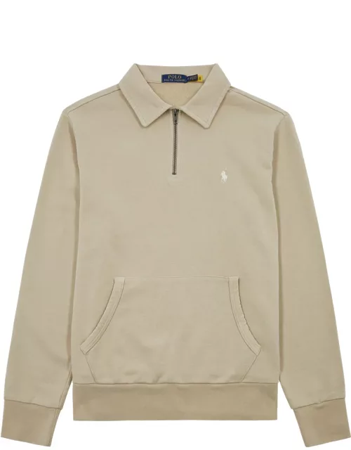 Polo Ralph Lauren Half-zip Logo Cotton Sweatshirt - Beige