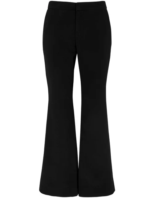 Balmain Flared Crepe Trousers - Black - 38 (UK10 / S)