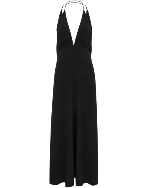 Totême Silk Crepe de Chine Maxi Dress - Black - 42 (UK14 / L)