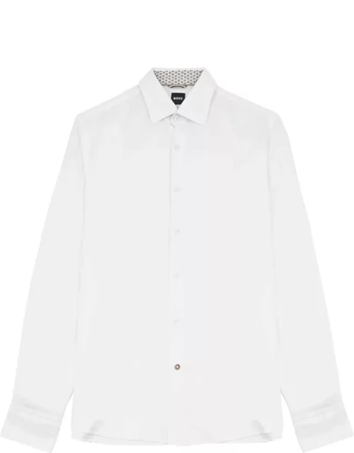 Boss Linen-blend Shirt - White - 38 (C15 / S)
