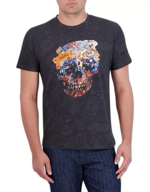 Men's Skull Scrolls Graphic T-Shirt