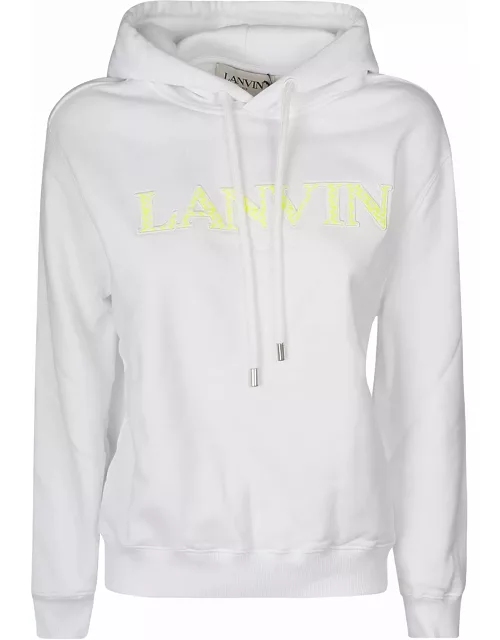 Lanvin Logo Embroidered Hooded Sweatshirt