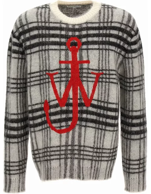 J.W. Anderson Logo Embroidery Check Sweater