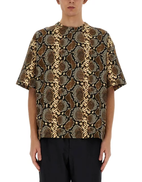 jil sander t-shirt with animal pattern