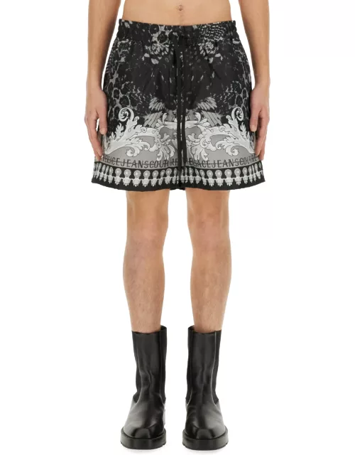 versace jeans couture bermuda shorts with print