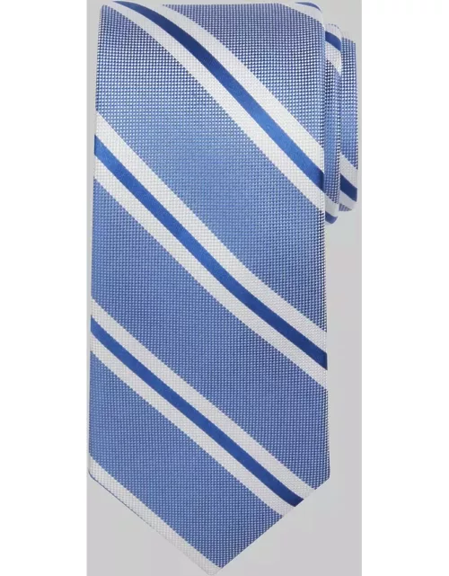 JoS. A. Bank Men's Traveler Collection Oxford Satin Stripe Tie - Long, Blue, LONG