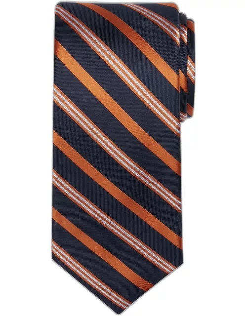 JoS. A. Bank Men's Traveler Collection Color Pop Stripe Tie, Orange, One
