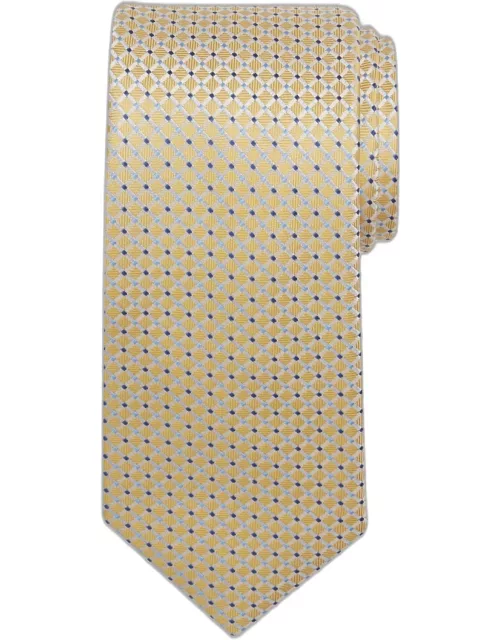 JoS. A. Bank Men's Traveler Collection Mini Check Tie, Yellow, One