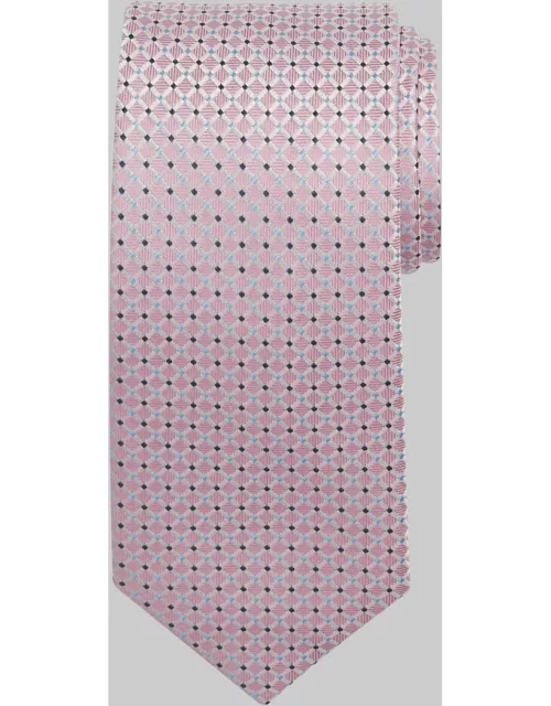 JoS. A. Bank Men's Traveler Collection Mini Check Tie, Pink, One