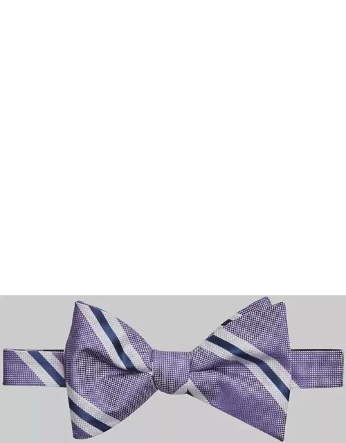 JoS. A. Bank Men's Traveler Collection Oxford Satin Stripe Tie, Purple, One
