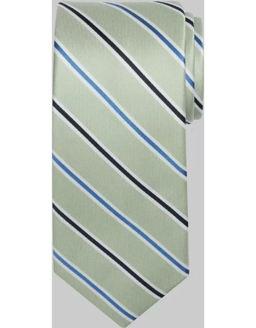 JoS. A. Bank Men's Traveler Collection Twill Satin Stripe Tie, Green, One