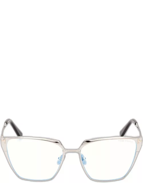 Blue Blocking Metal Cat-Eye Glasse