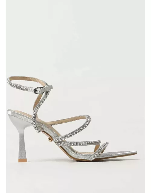 Heeled Sandals TWENTY FOURHAITCH Woman colour Silver