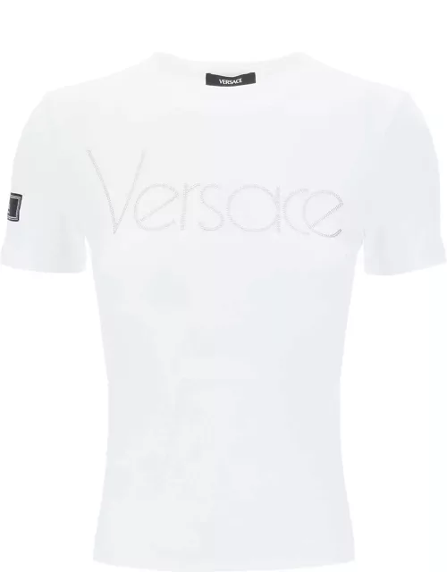 VERSACE "logo rhinestone t-shirt