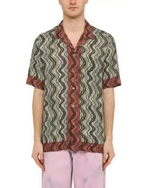 Boxy shirt with wavy pattern