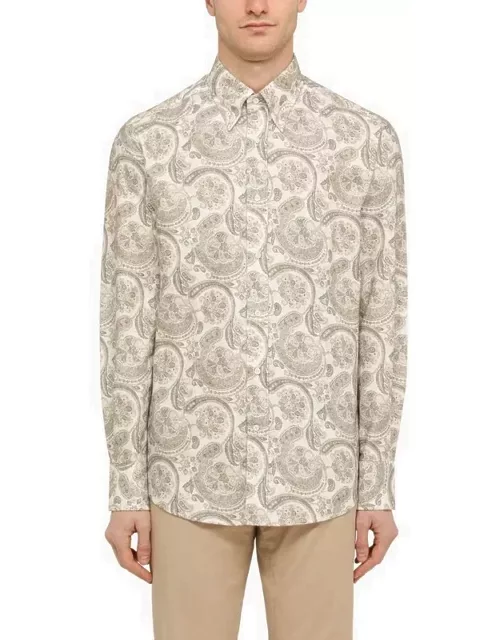 Cotton shirt with Paisley print