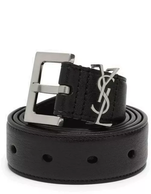 Cassandre black leather belt