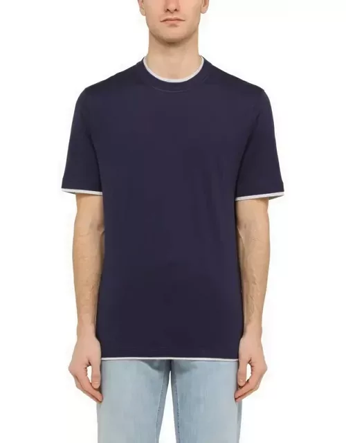 Blue cotton jersey T-shirt