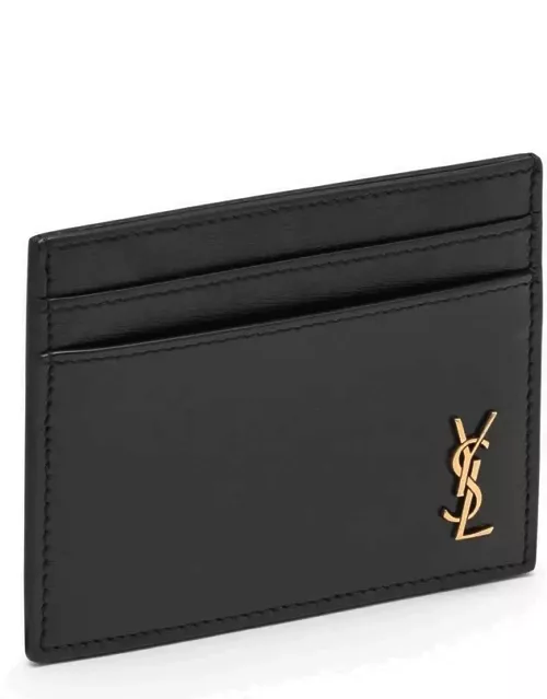Black monogram credit card holder