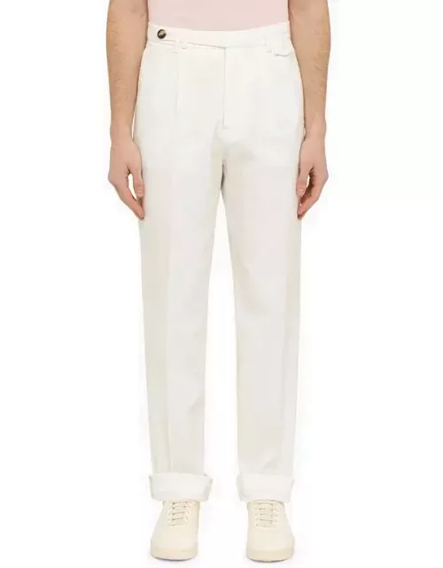 White cotton regular pant