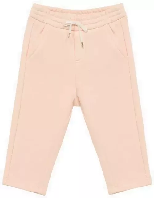 Pale pink cotton jogging trouser