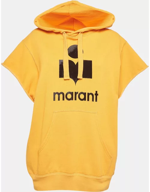 Isabel Marant Etoile Orange Cotton Short-Sleeve Sweatshirt