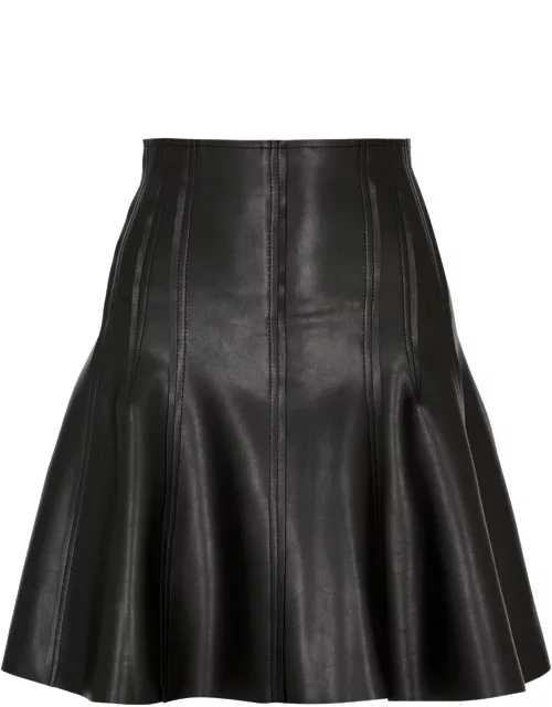 Norma Kamali Grace Faux Leather Mini Shirt - Black - XS (UK6 / XS)
