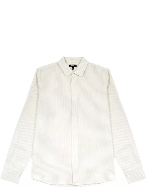 Paige Peters Striped Linen-blend Shirt - Off White