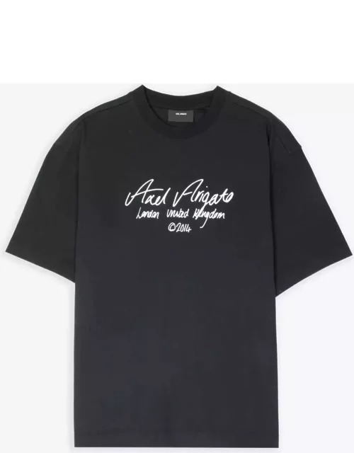 Axel Arigato Essential T-shirt Black t-shirt with italic logo print - Essential T-shirt