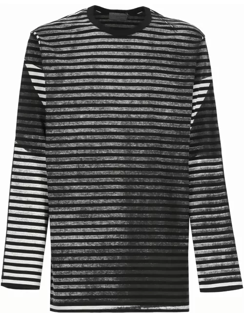 Yohji Yamamoto Striped Pattern Sweater