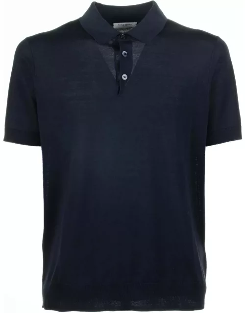 Paolo Pecora Blue Polo Shirt With Short Sleeve