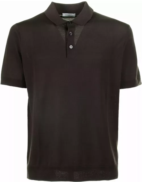 Paolo Pecora Brown Polo Shirt With Short Sleeve