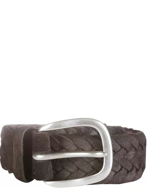Orciani Suede Braided Belt