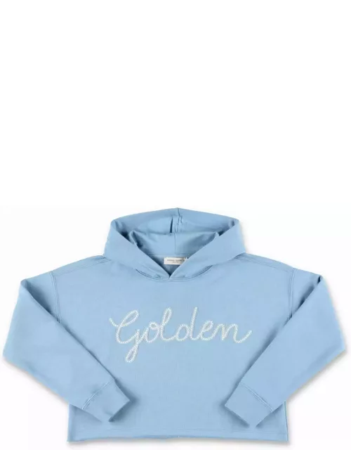 Golden Goose Cropped Hoodie With Logo