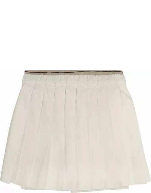 Brunello Cucinelli Technical Fabric Skirt