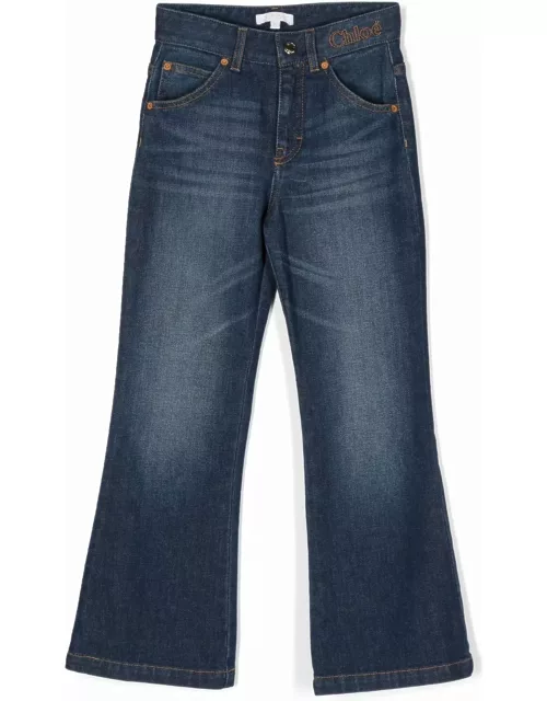 Chloé Dark Blue Stretch-cotton Denim Jean