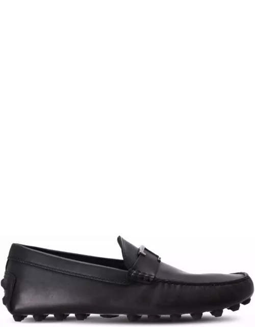 Tod's T Timeless Gommino Bubble In Black Leather