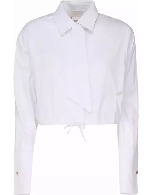 Genny Cropped Shirt With Logo Plaque