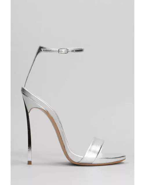 Casadei Sandals In Silver Leather