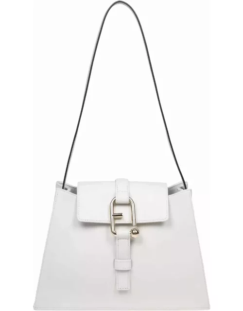 Furla Nuvola S Shoulder Bag In Marshmallow Color Leather