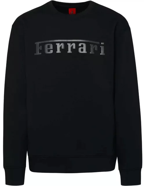Ferrari Black Cotton Sweatshirt