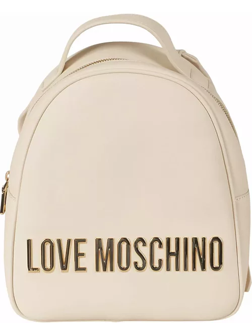 Love Moschino Logo Plaque Embossed Backpack