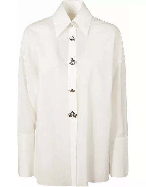 Genny Crown Buttons Plain Formal Shirt