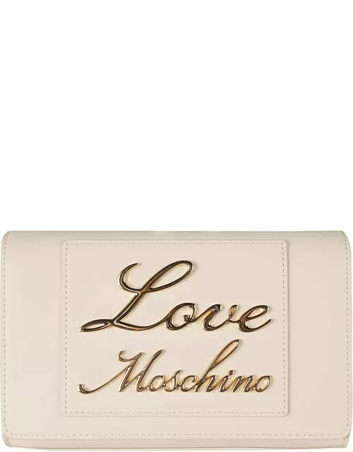 Love Moschino Signature Logo Plaque Shoulder Bag